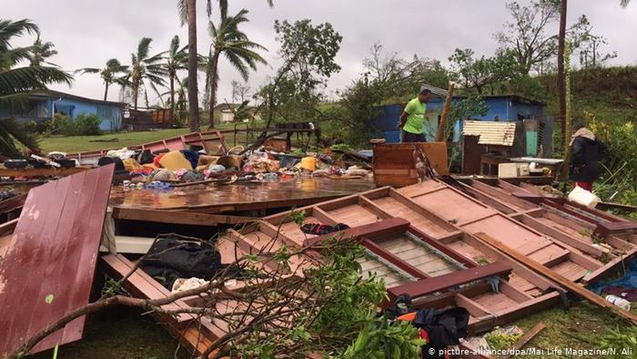 Two dead, 2,500 seek emergency shelter in cyclone-battered Fiji
