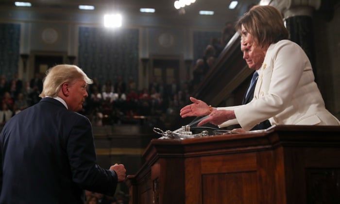 Pelosi rips up Trump speech. Right there on the podium.