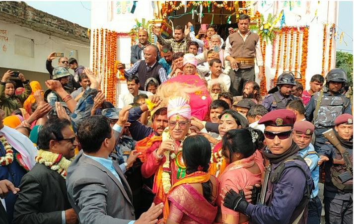 डोला उठाउँदै प्रचण्डद्वारा मिथिला परिक्रमाको उद्घाटन