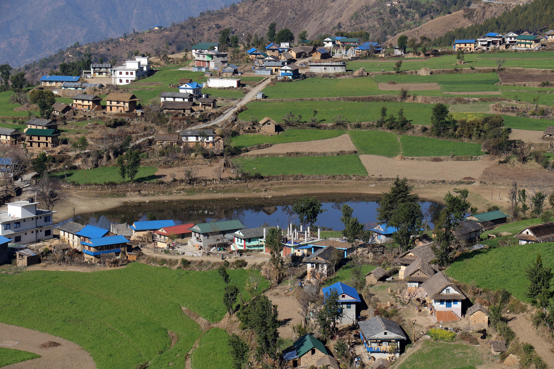 साँख क्षेत्रको रमणीय दृश्य