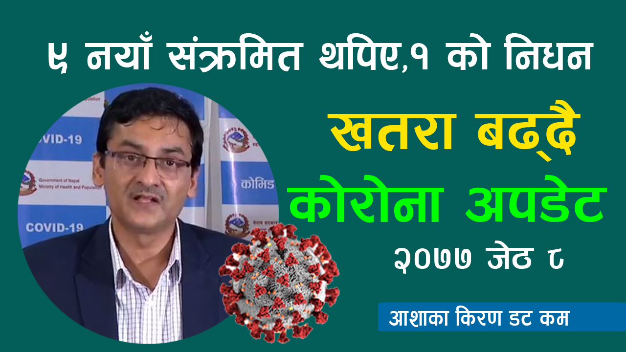 कोरोनाको कारण थप १ को मृत्यु ,हेर्नुस २०७७ जेठ ८ गतेको कोरोना अपडेट