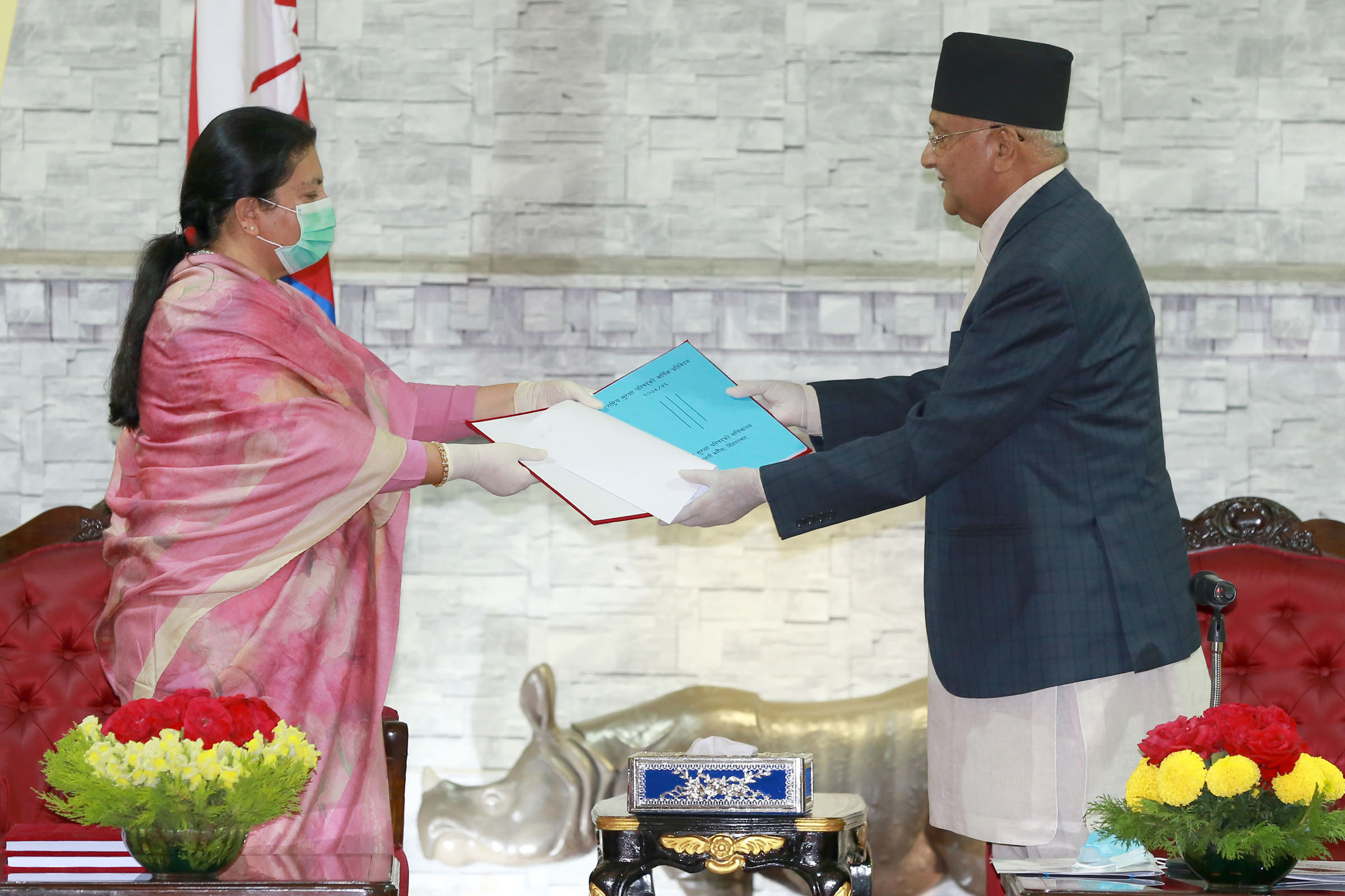 राष्ट्रपतिसमक्ष प्रतिवेदन पेश