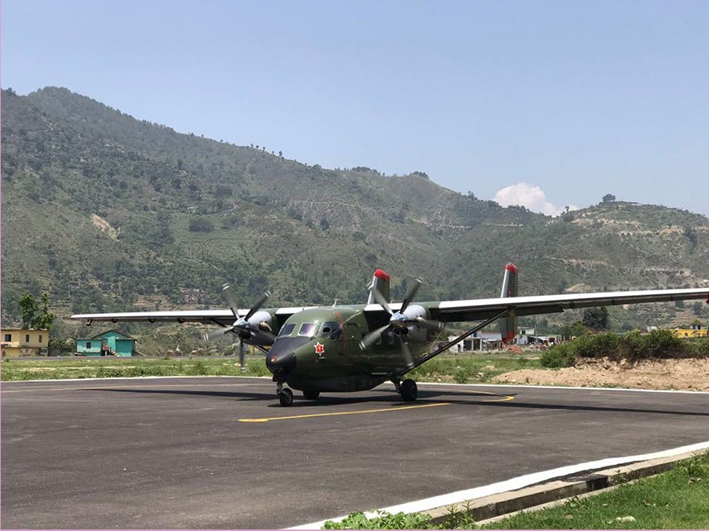 दिपायल विमानस्थलमा सेनाको परीक्षण उडान