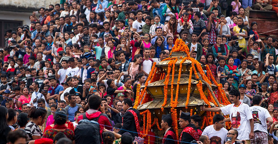 इन्द्रजात्राको साइत सार्वजनिक