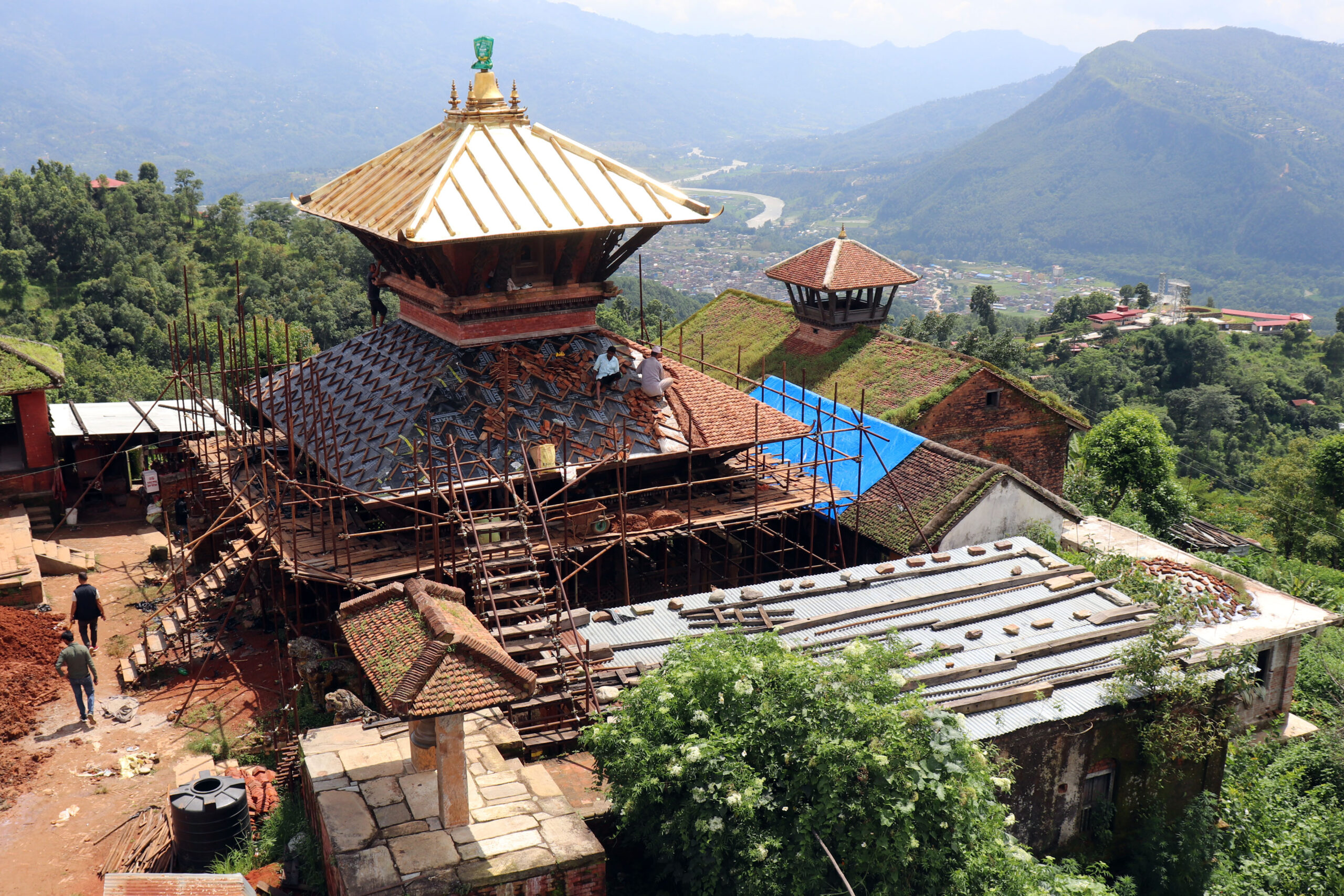 नुवाकोटको भैरवीदेवी मन्दिरको पुनःनिर्माण अन्तिम चरणमा