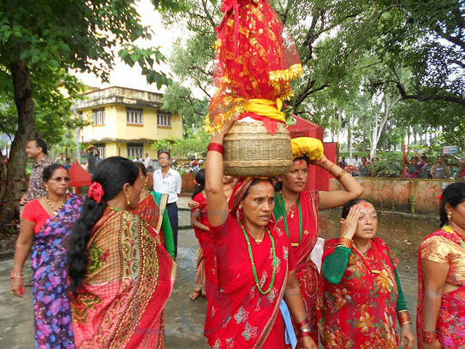 गौरा पर्र्व शुरु, कोभिडले हरायो रौनक