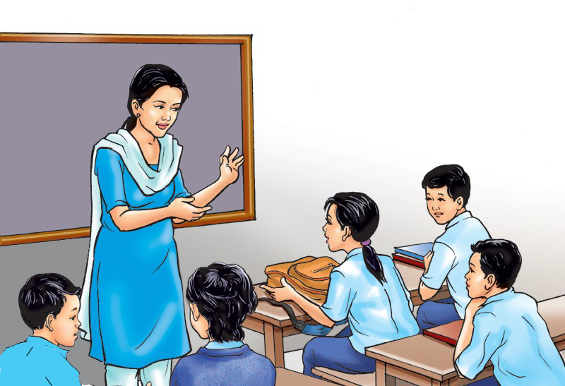 टोलमै पुगेर विद्यार्थी पढाउँदै सामुदायिक विद्यालय
