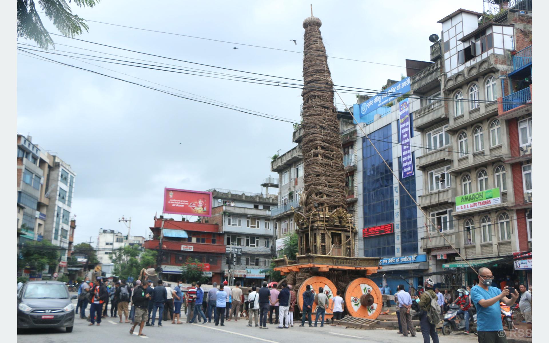 आज दिउँसो ३  बजे रातो मच्छिन्द्रनाथको रथ तानिने