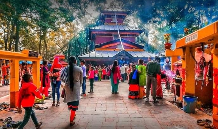 शुरु भयो बागलुङको कालिका मन्दिरमा चहलपहल