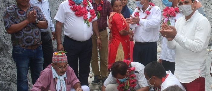 उदयपुरमा बलान खोलामा पक्की पुल शिलान्यास