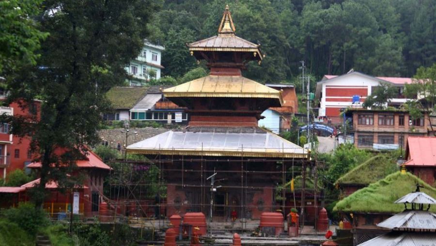 गोकर्णेश्वर महादेव मन्दिरको छानाको पातामा सुन लेपन तीन वर्षदेखि अलपत्र