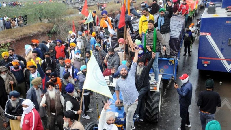 भारतमा किसानहरुको प्रदर्शन एक हप्ता पुरा