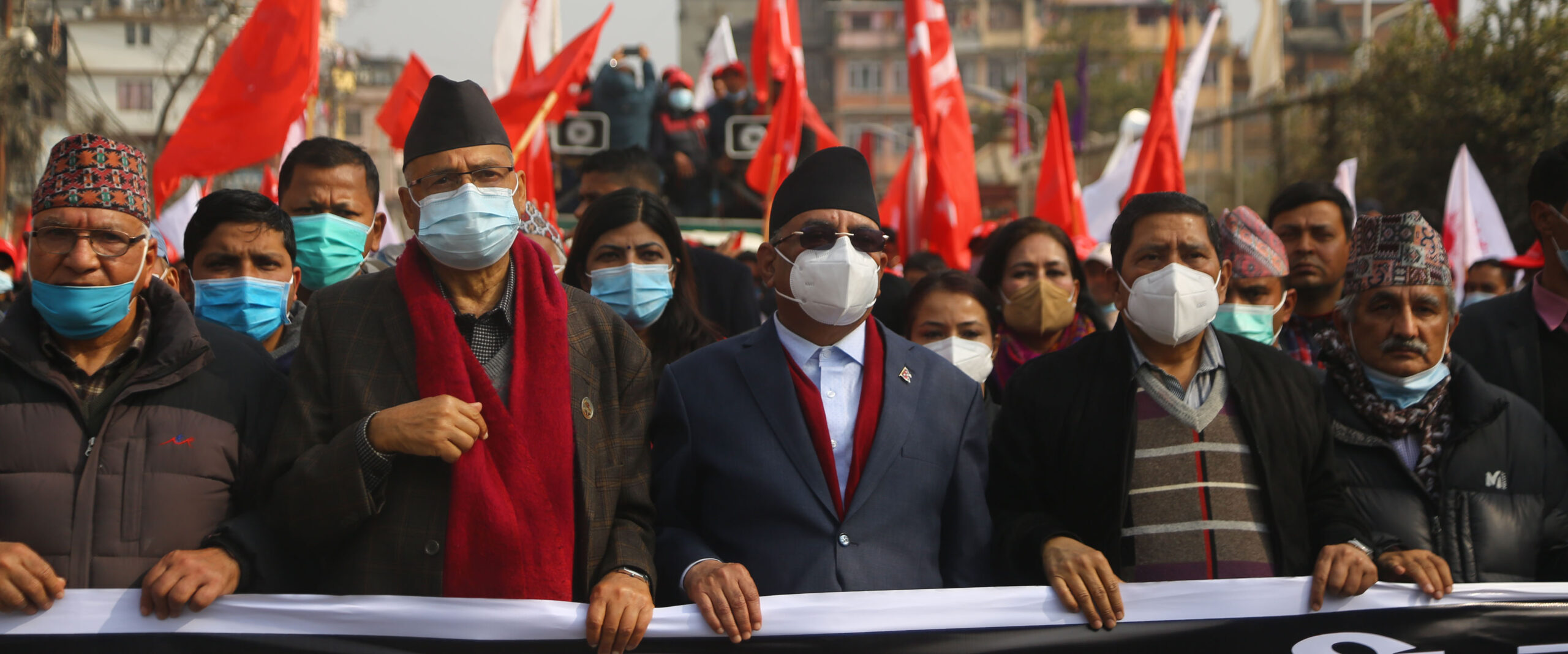 नेकपा दाहाल नेपाल समूहले प्रतिनिधिसभा विघटन विरुद्ध आयोजना गरेको विरोध सभामा उर्लियो जन-सागर(फोटो फिचर)