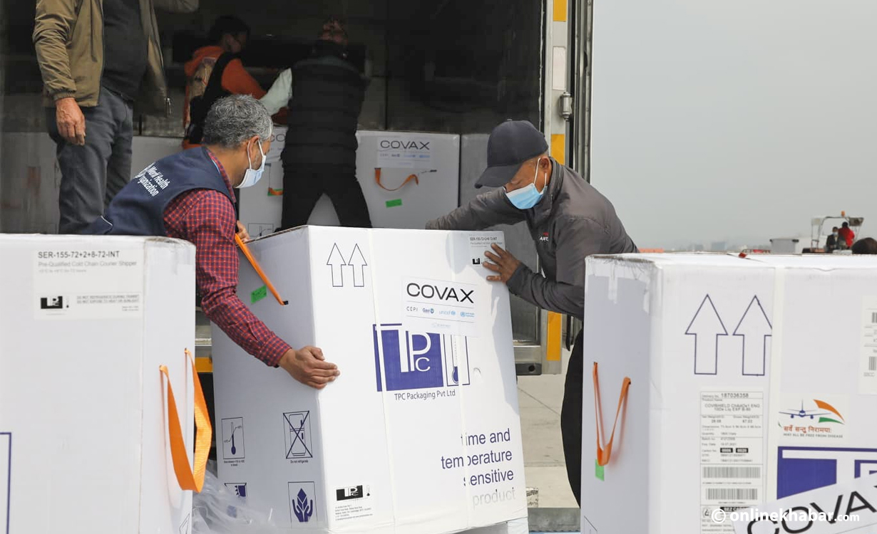 कोभ्याक्स सुविधाको खोपको पहिलो खेप आइपुग्यो