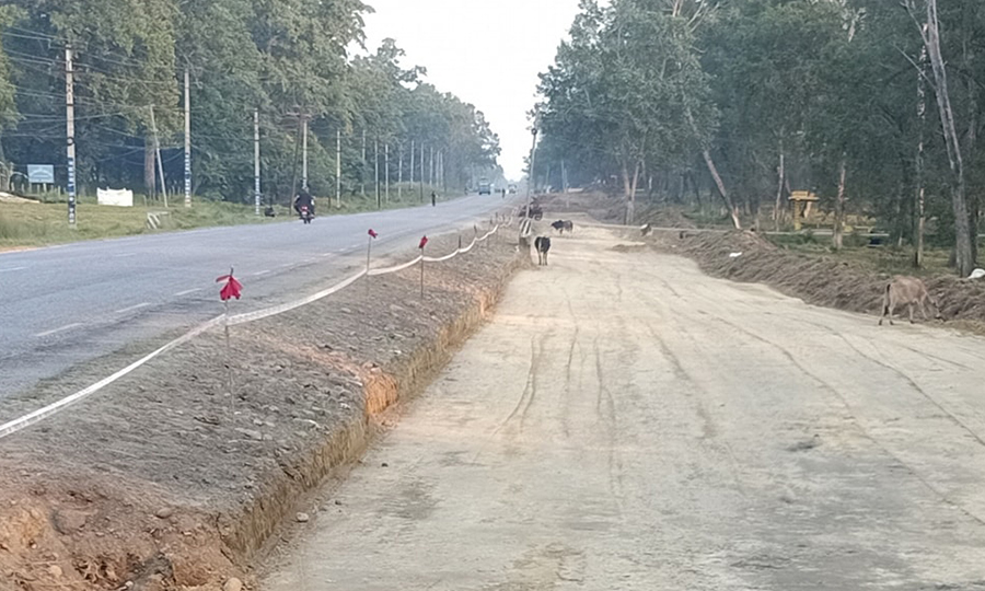 नारायणगढ–बुटवल सडक विस्तारका काम पुन :ठप्प