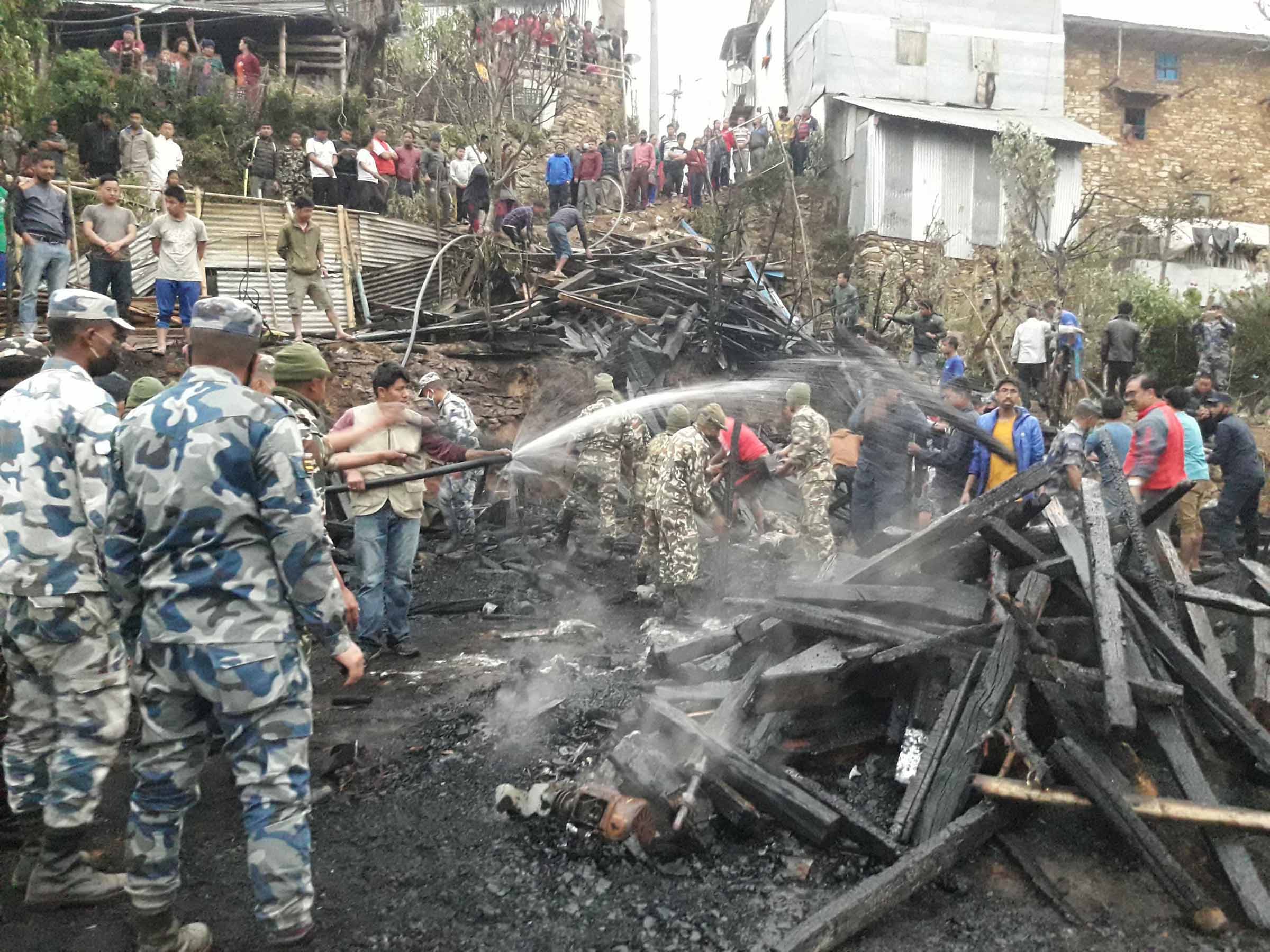 फर्निचर उद्योगमा आगलागी हुँदा रु ५० लाख बढीको क्षति