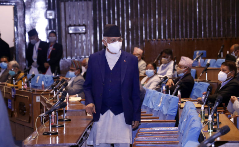 बिपक्षी गठबन्धनअगावै प्रधानमन्त्रीको दावीसहित शीतलनिवासमा ओलीको पत्र, १ सय ५३ सांसदको हस्ताक्षर
