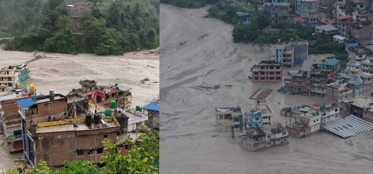 मेलम्ची खानेपानी आयोजनाका संरचना डुबानमा