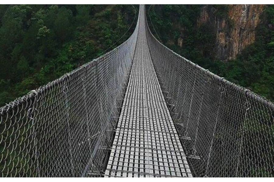 झोलुङ्गे पुलले जोडिँदै त्रिवेणी धाम र वाल्मीकि आश्रम