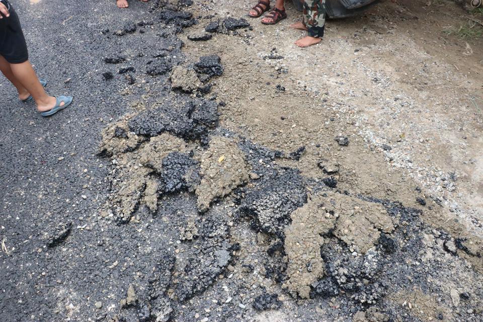 छ महिनामै उप्कियो कालोपत्र, वर्षा रोकिएपछि त्रुटि सच्याइने