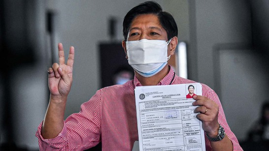 Son of former president Marcos, Senator Lacson file candidacy for Philippine presidential election