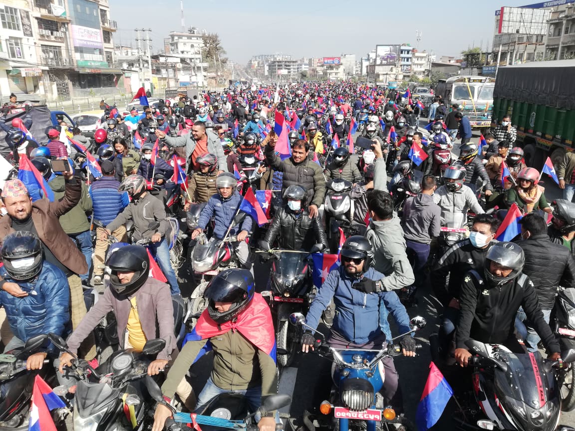 यस्तो थियो राष्ट्रिय युवा संघ नेपालले आयोजना गरेको विशाल मोटरसाईकल र्‍याली (फोटो फिचर)
