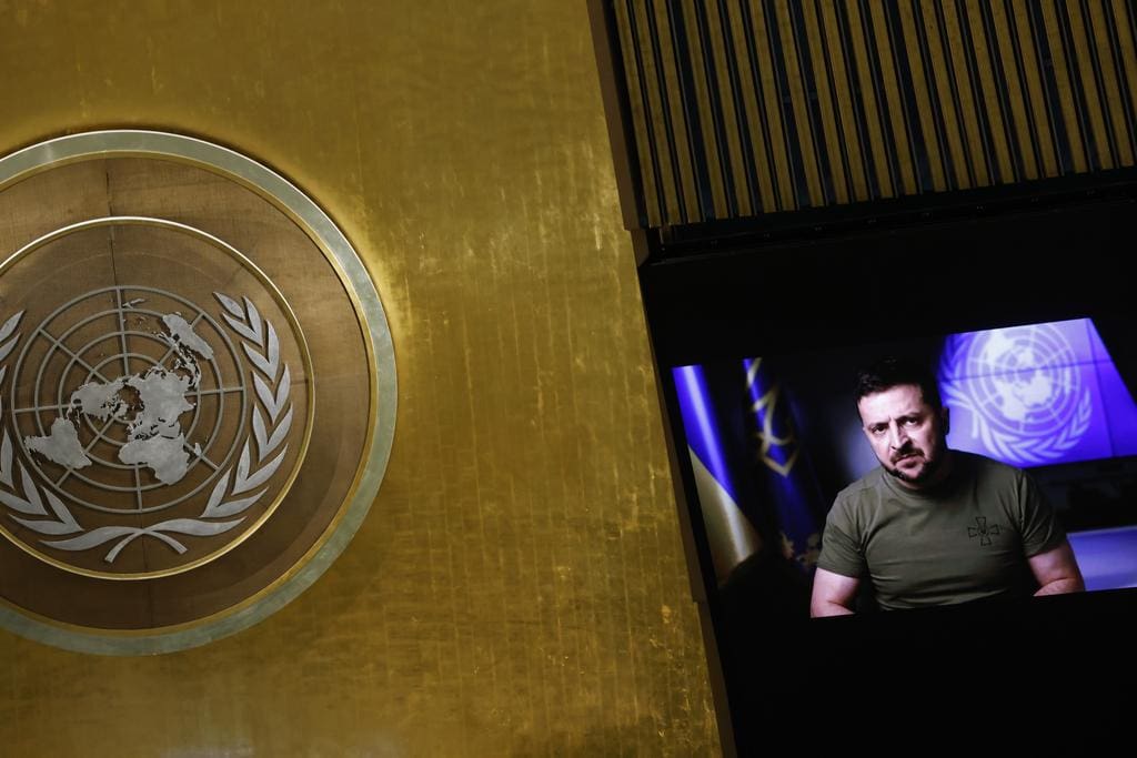 Ukraine’s Zelenskyy lays out his case against Russia to UN