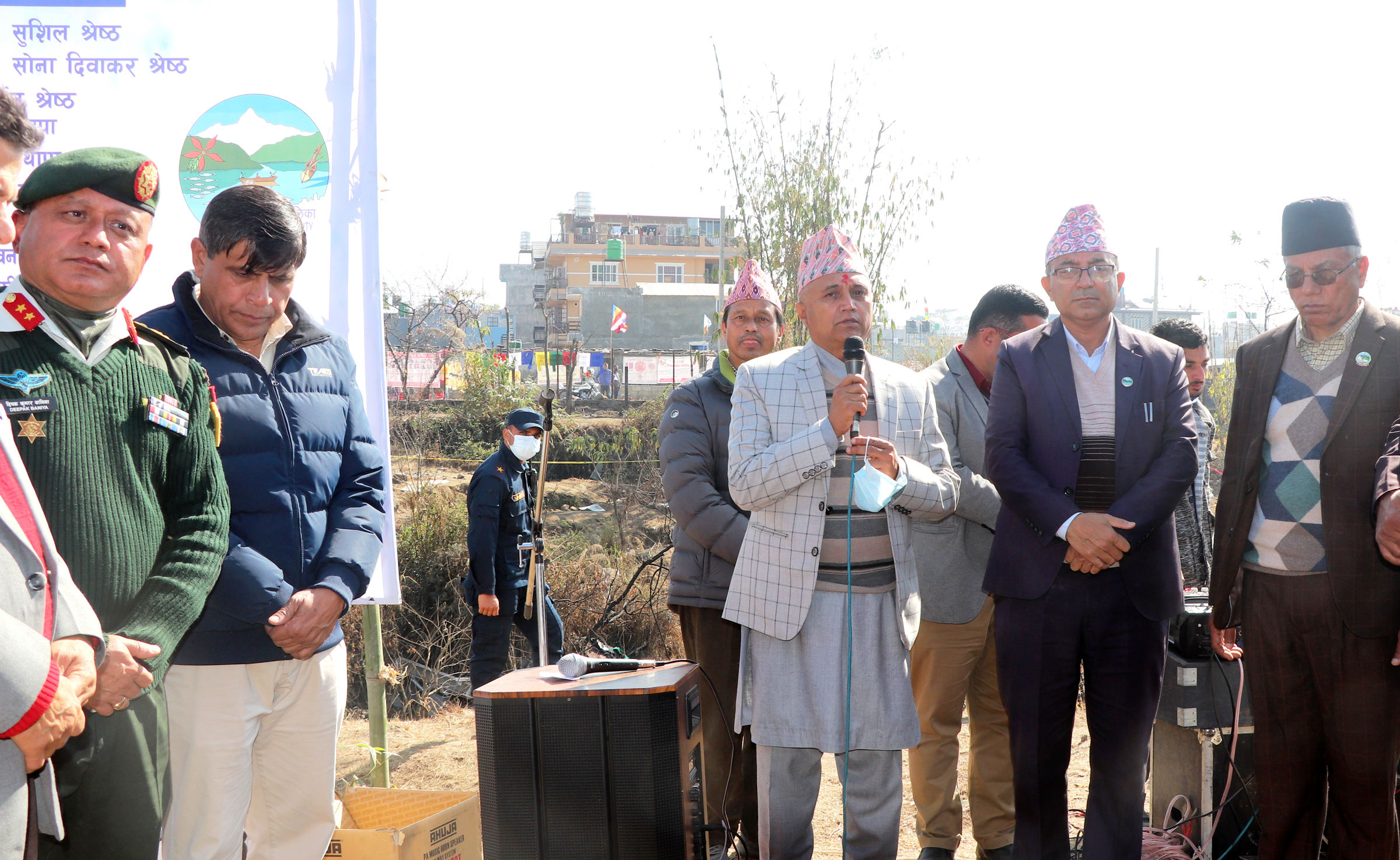 विमान दुर्घटनास्थलमा श्रद्धाञ्जलीसभा