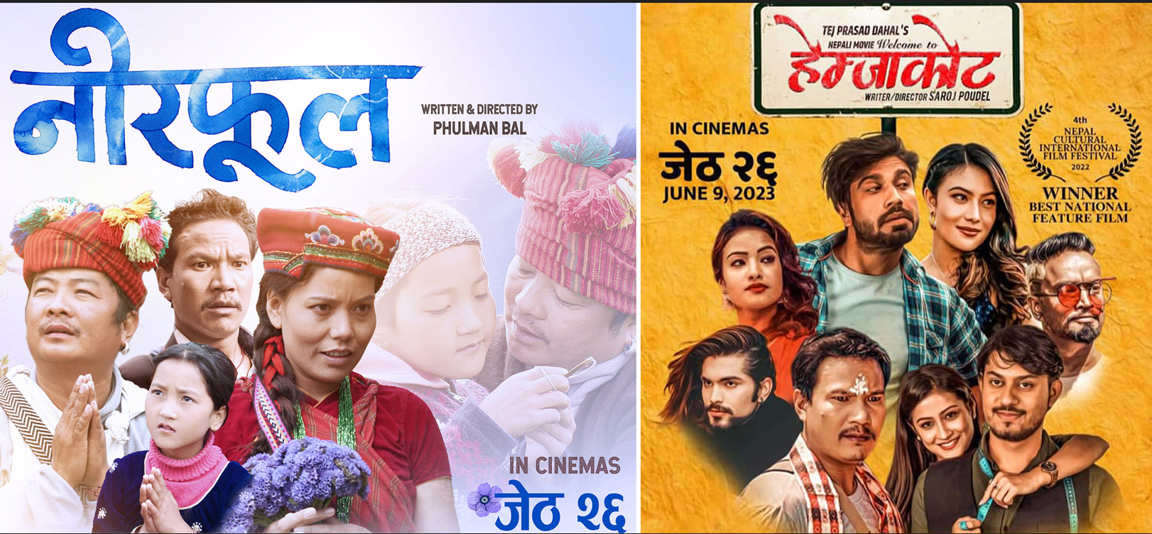 ‘नीरफूल’ र ‘वेलकम टु हेम्जाकोट’ प्रदर्शनमा