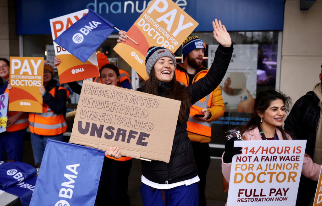 Doctors walk out in UK health service’s biggest strike