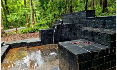 देवघाटमा ढुङ्गेधारा निर्माण