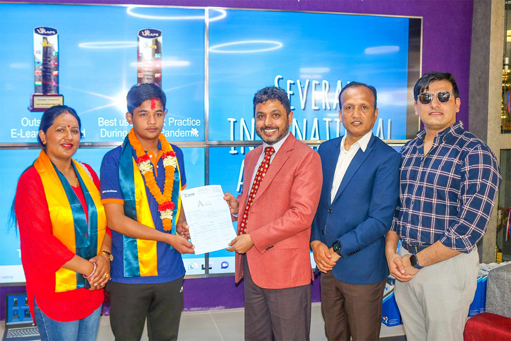 जिपिए ४ ल्याएका सम्पन्न ढकालले ए लेभल पढ्न भर्ना गरे जेभियर इन्टरनेशनल कलेज कालोपुल
