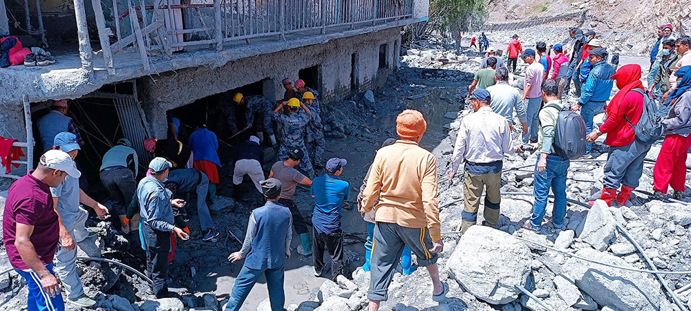 बाढीले क्षति पुर्याएको कागबेनीको पुनःनिर्माण थालियो
