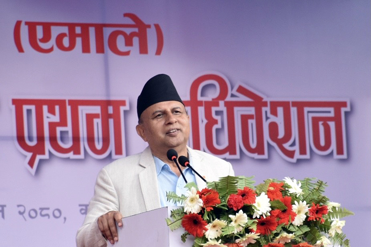 एमालेको ध्यान बलियो राष्ट्रिय शक्ति निर्माणमा : महासचिव पोखरेल