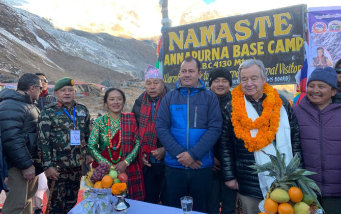 महासचिव गुटेरेसको भ्रमण : कोप-२८ मा हिमालको मुद्दाले पाउला प्राथमिकता !