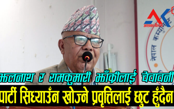 पार्टी सिध्याउँन खोज्ने प्रवृत्तिलाई छुट दिन नसकिने माधव कुमार नेपालको चेतावनी